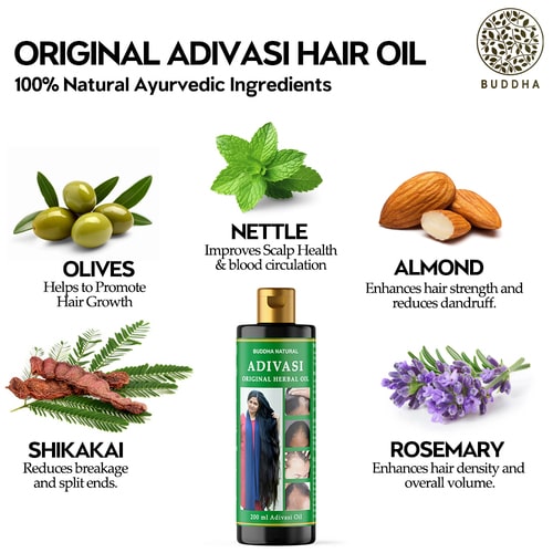 Adivasi Herbal Hair Oil 200ML 100% Original